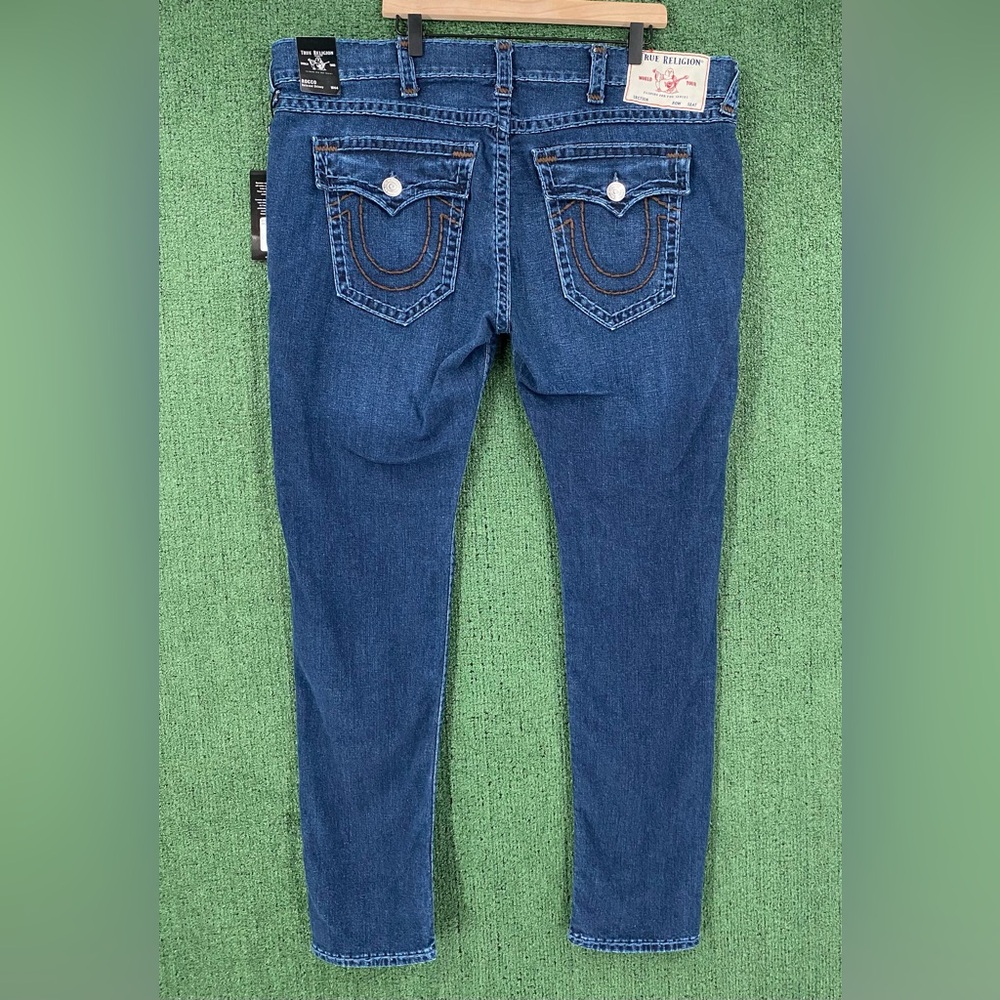 New True Religion Rocco Super T Relaxed Skinny  Flap Pocket Denim Jeans Men's 44